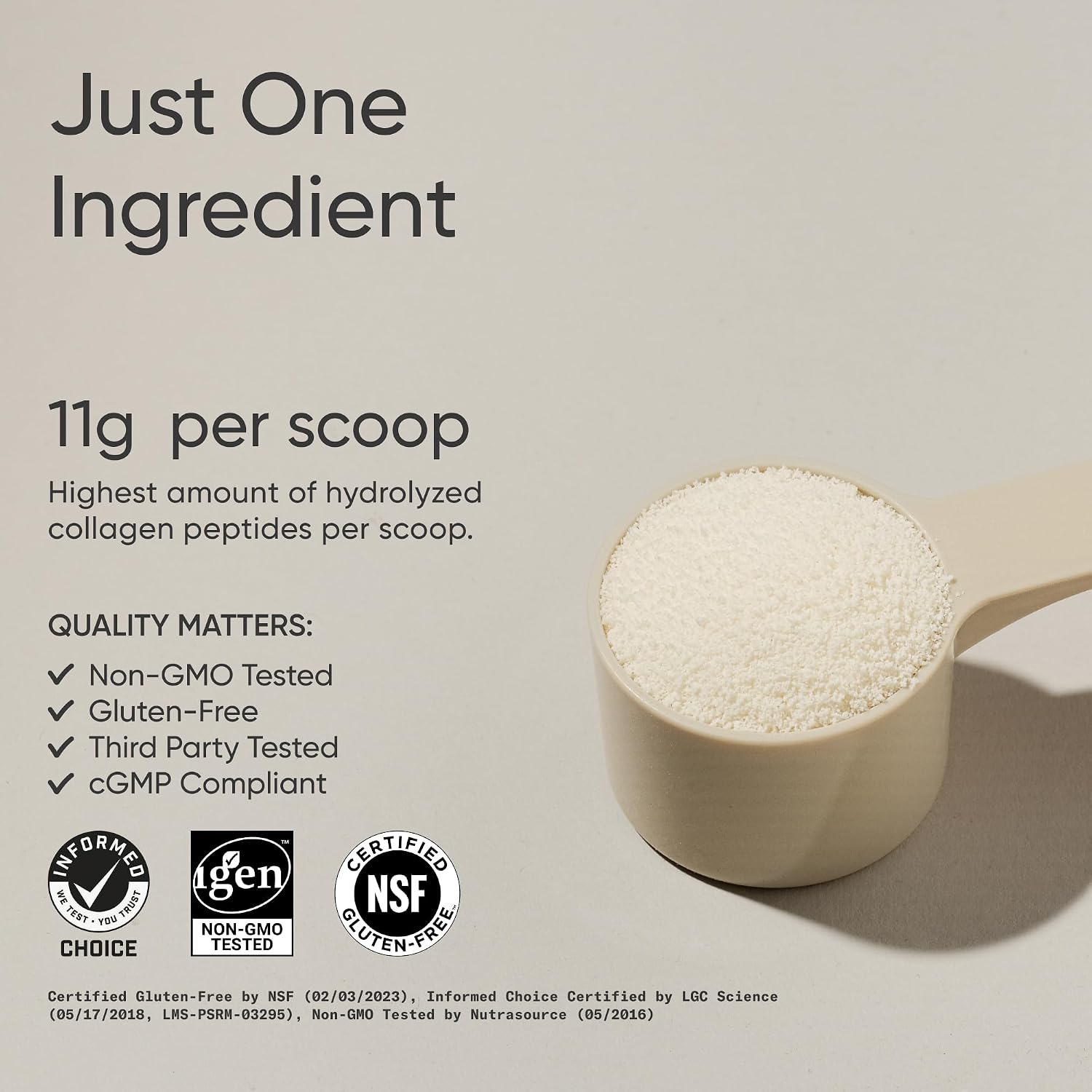 Sports Research® Collagen Peptides Protein Powder 16oz (Unflavored) | 11g Grass-Fed Collagen per Scoop · Hair, Skin & Joint Support · Easy to Mix in Coffee & Shakes - 41 Servings