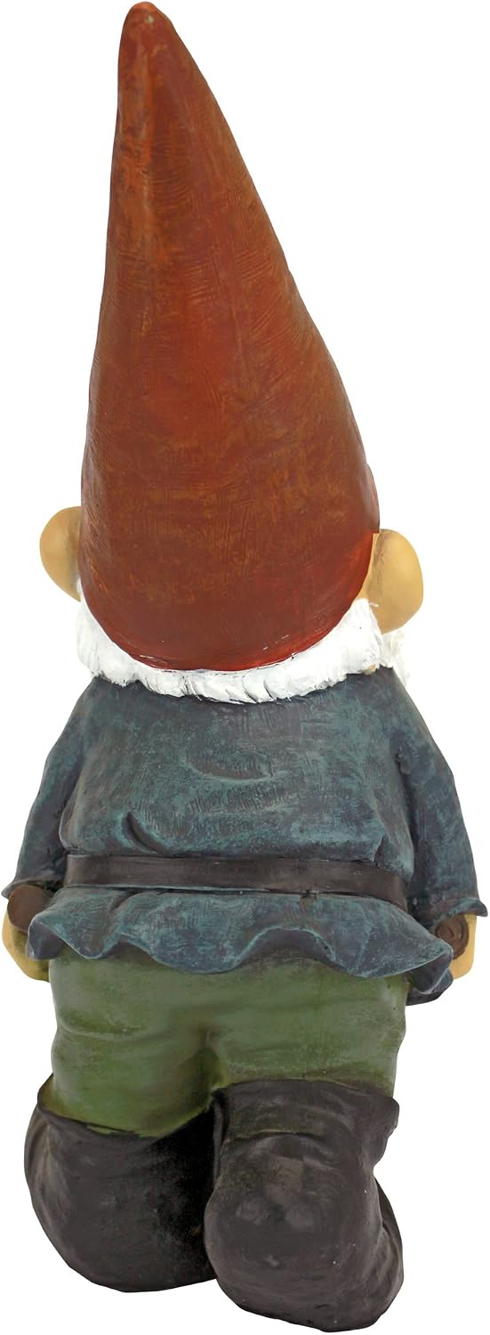 Design Toscano Garden Gnome Statue - Digger The Gnome - Outdoor Garden Gnomes - Funny Lawn Gnome Statues