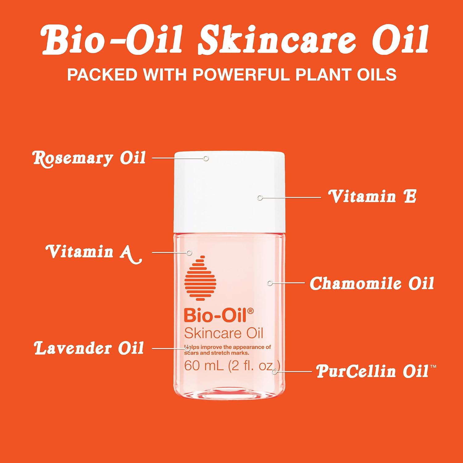 Bio-Oil Skincare Body Oil Serum, Scars & Stretch Marks, 6.7 fl oz | Dermatologist Recommended, Vitamin E & A, Dry & Sensitive Skin, Non-Comedogenic, Face and Body, Scar Treatment