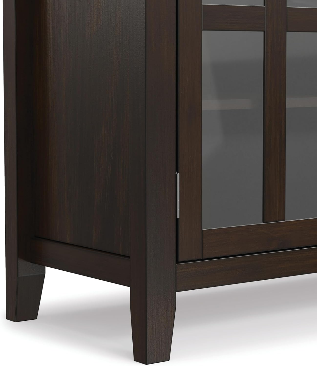 SIMPLIHOME Artisan 53" Wide Solid Wood TV Stand in Russet Brown