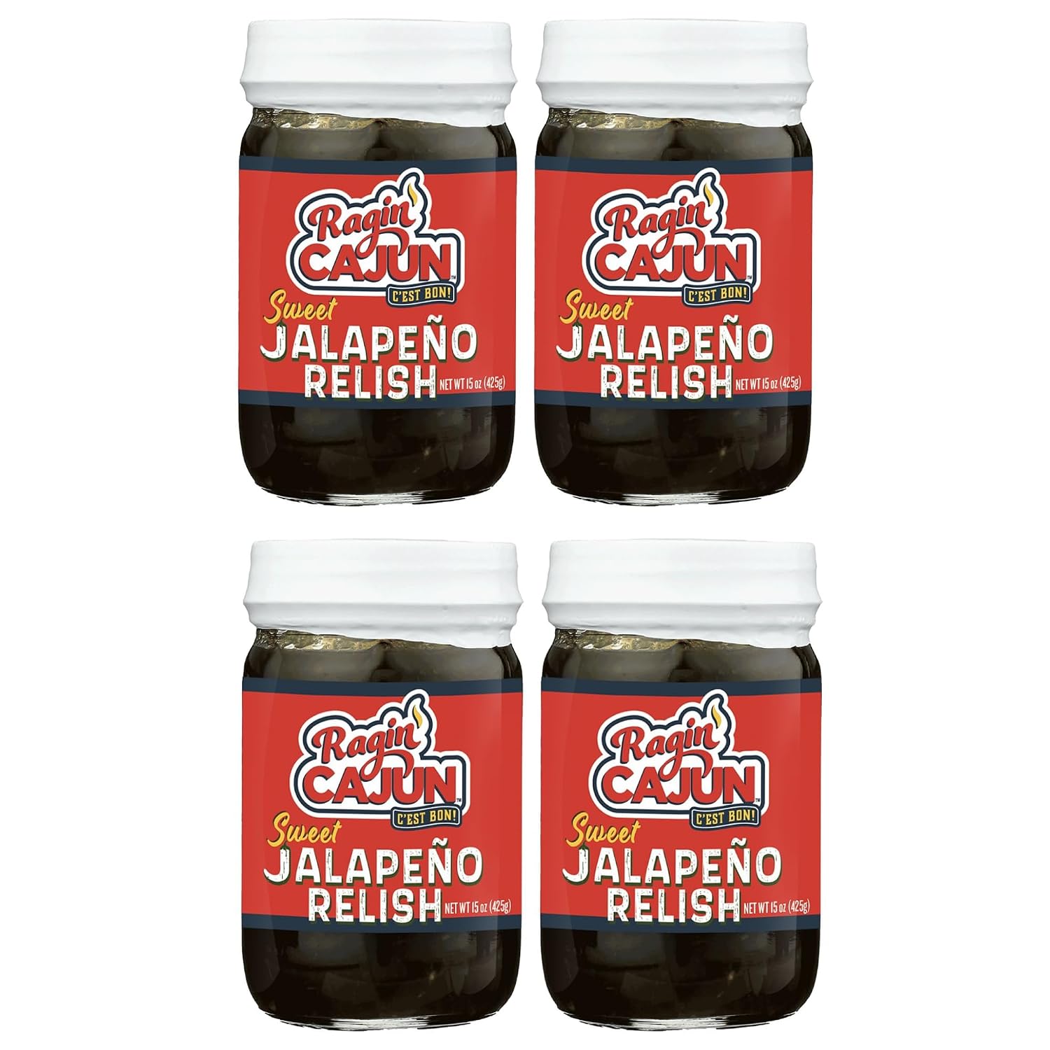 Ragin' Cajun Candied Jalapeno Slices, 12 fl oz - Pack of 2