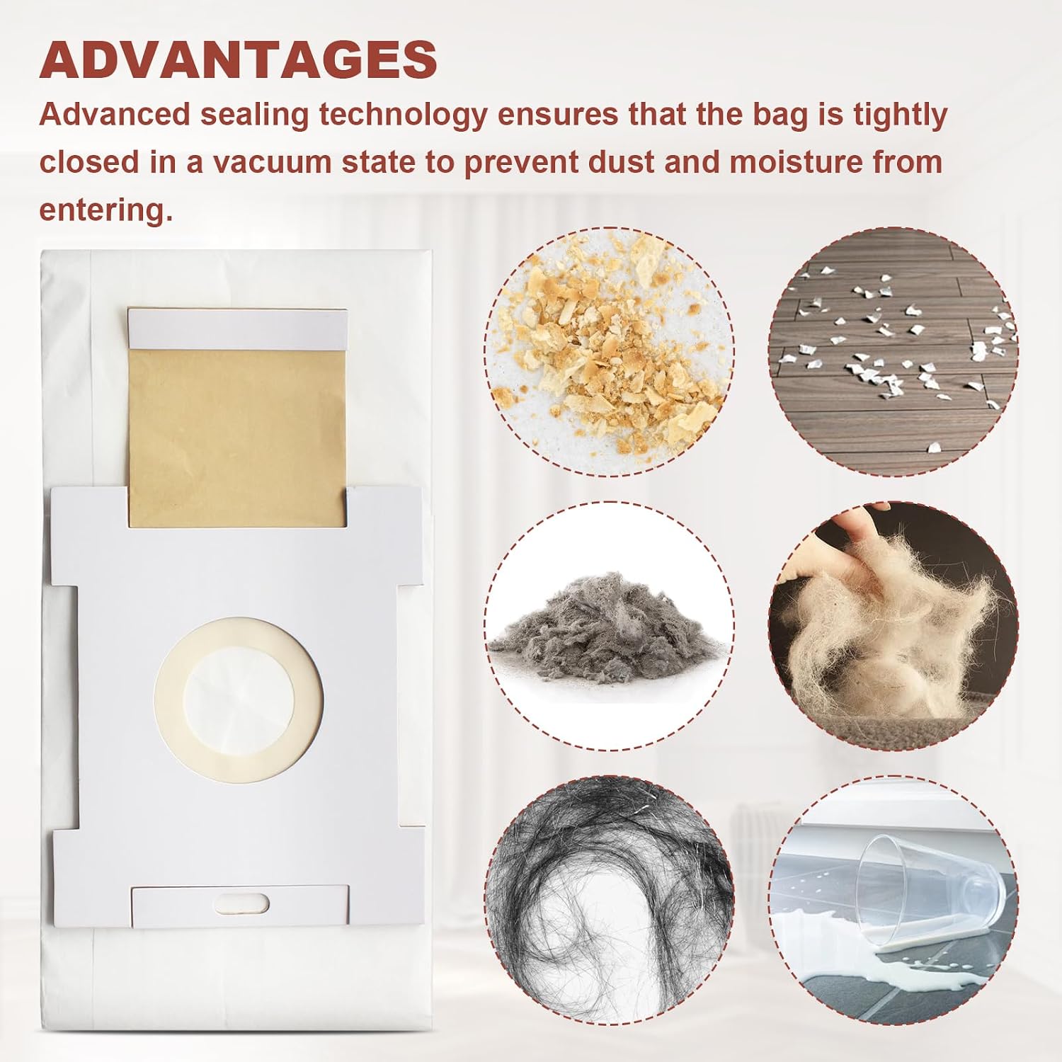 VX3918STD 8-Gallon Central Vacuum Bags Replacement for Broan-NuTone VX3918STD 8-Gallon Bag Standard Filter Media Bags