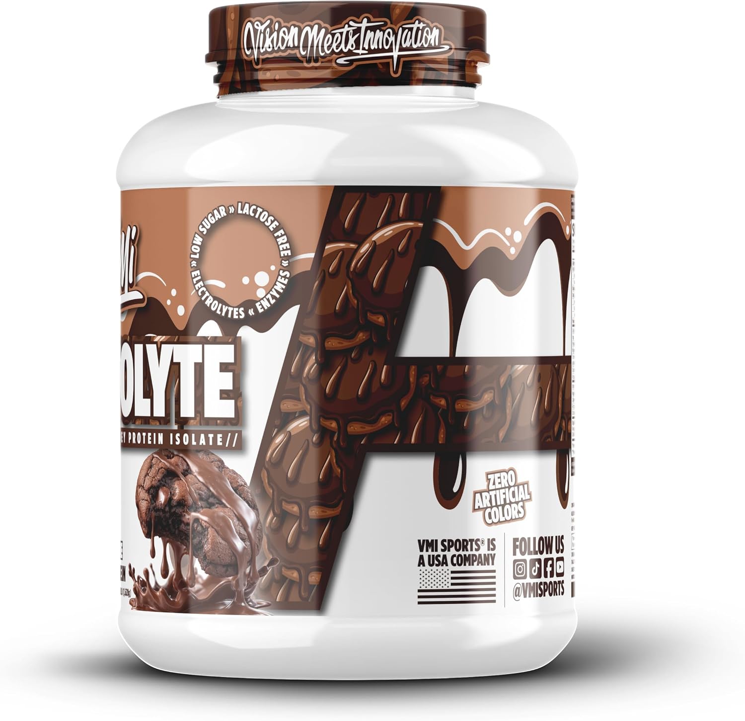 VMI Sports | ProtoLyte Whey Isolate Protein Powder | Low Calorie Whey for Weight Loss and Muscle Gain | Digestive Enzymes | Non-GMO (1.6 lb, Chocolate Fudge Cookie) | Premium whey isolate protein powder for smooth mixing in shakes smoothies and convenien…