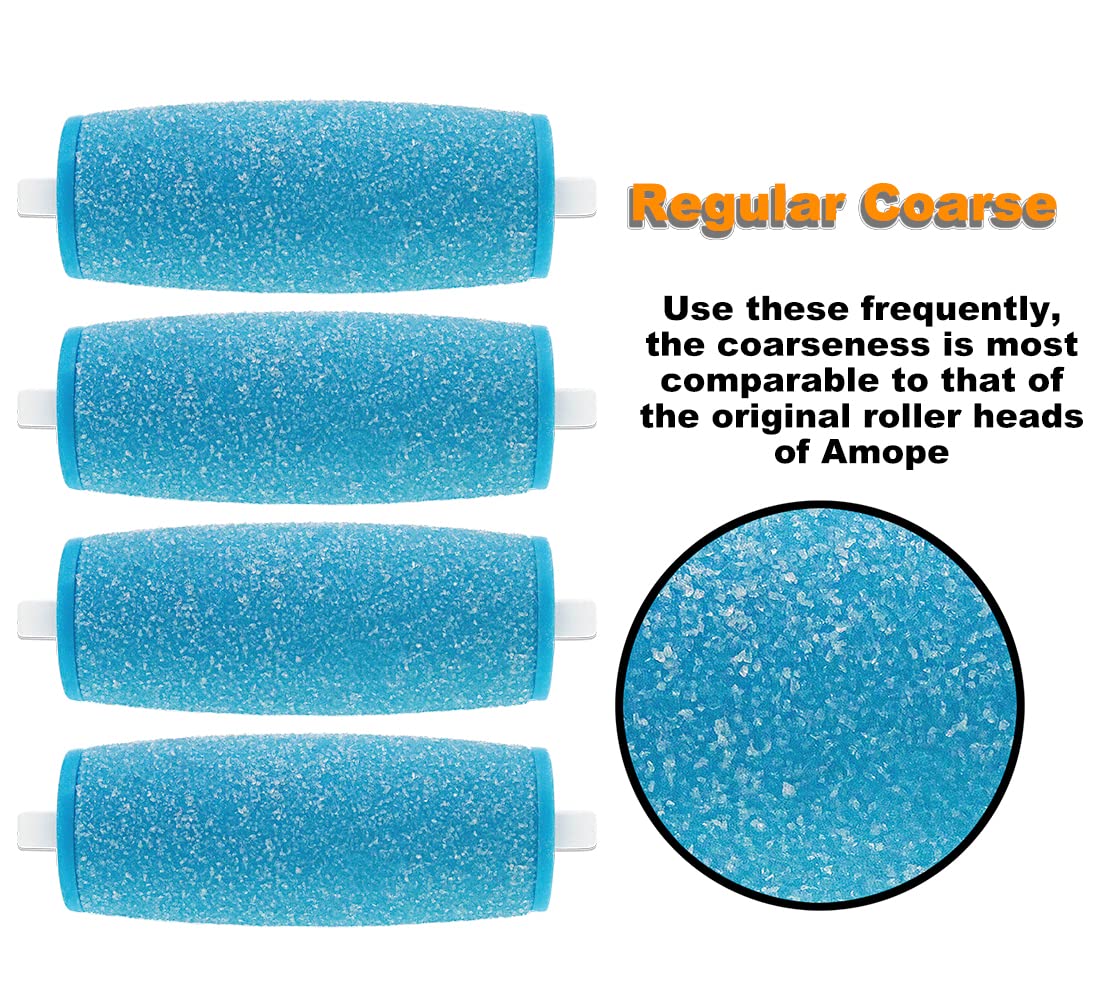 PAFOWO 11 Pack Replacement Rollers for Amope and Dr Scholl's Foot File | 7 Extra Coarse + 4 Regular Refills, Callus Remover, Electric Foot File