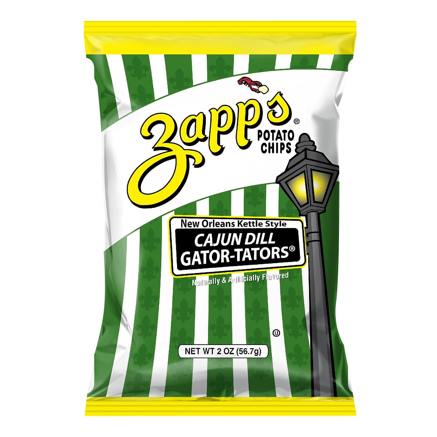 Zapp’s New Orleans Kettle-Style Potato Chips Hotter n Hot Jalapeno Flavor (2 oz Bags, 25 Count), Crunchy Chips with a Spicy Kick, Perfect On-The-Go, Gluten Free Snack