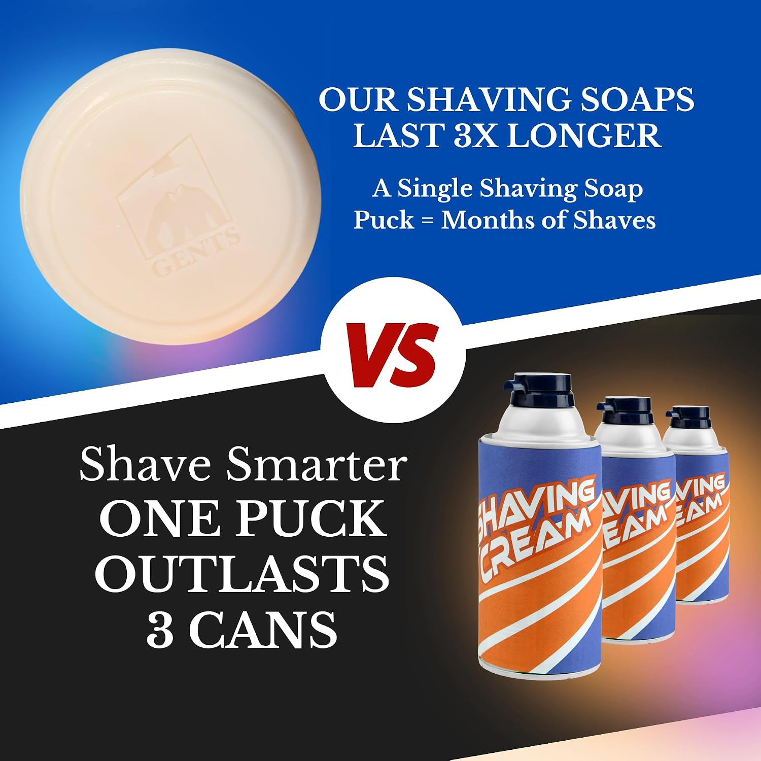 GENTS Men’s Shave Soap, 97% Natural Cedar Pine Scent, Rich Lather Wet Shaving, Traditional Shaving Soap for Men, 3oz Puck