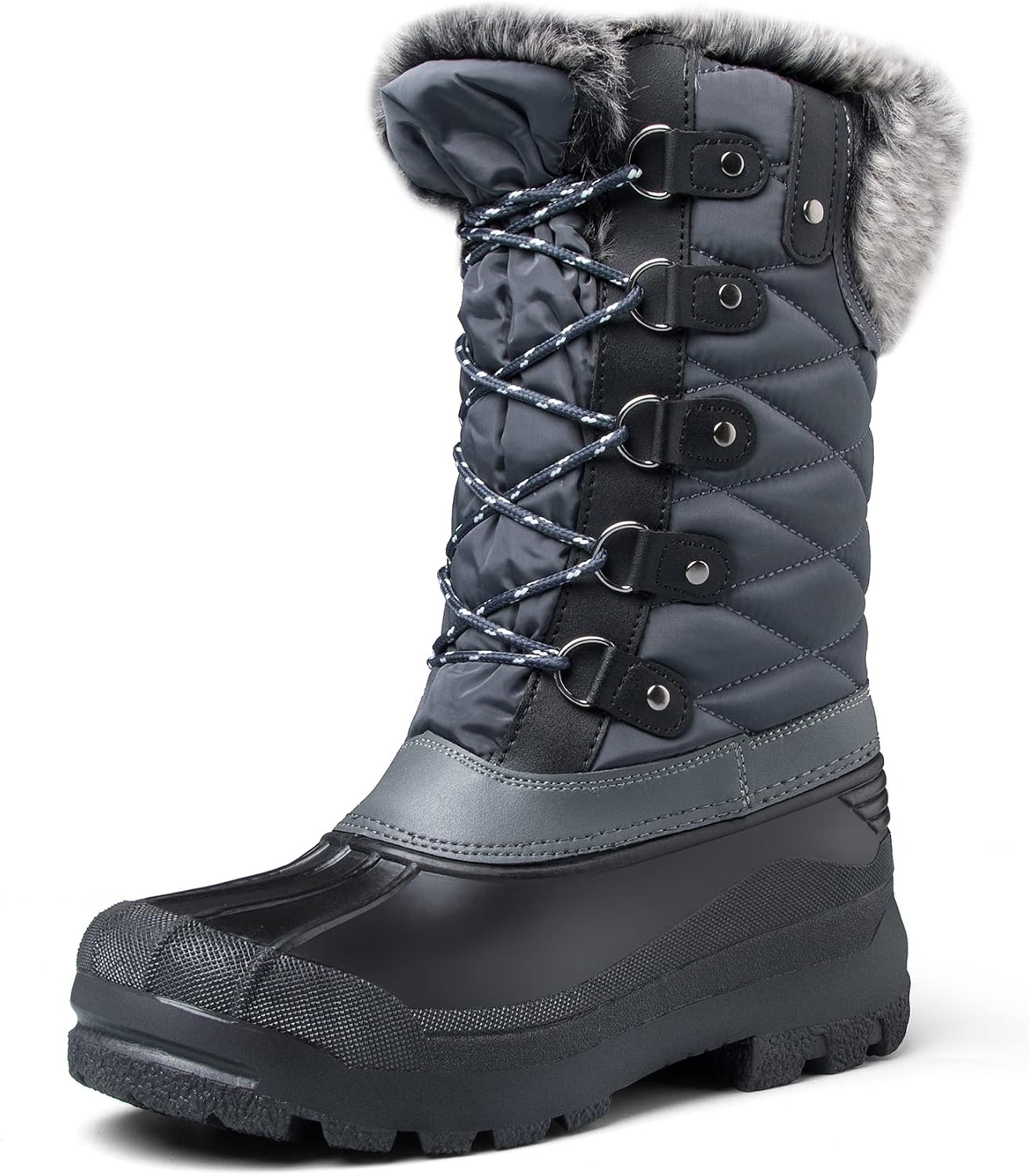 mysoft Women's Snow Boots Waterproof Mid-Calf Winter Boots