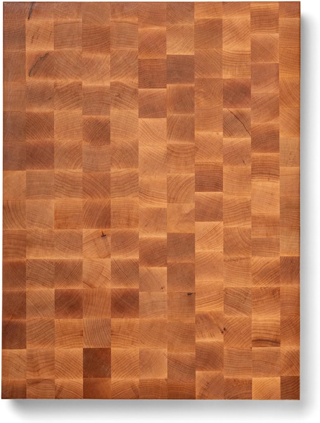 John Boos CCB Series Square Wooden Maple Cutting Board 18”x18” – 2.25” Thick, 22-lb Reversible Butcher Block with End-Grain & Finger Grips – Made in the USA
