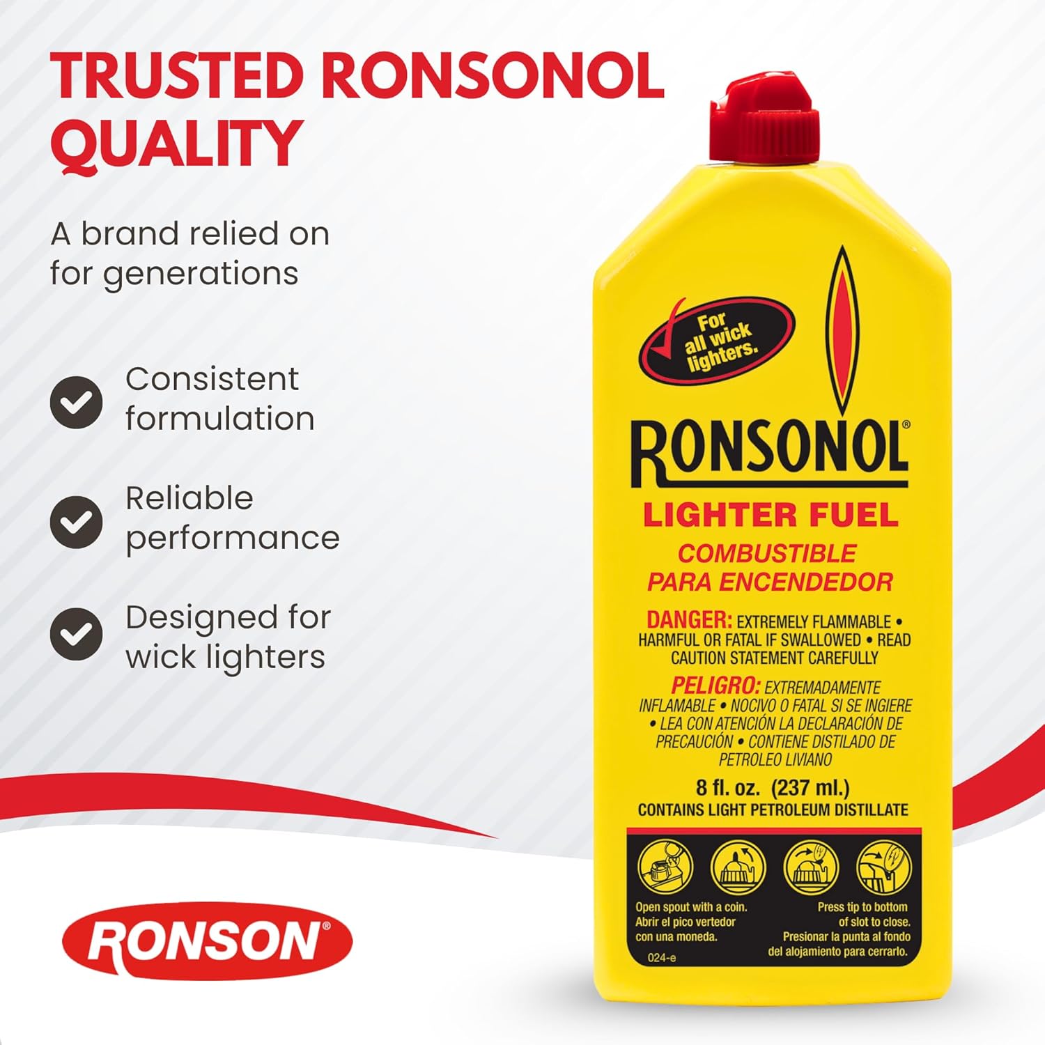 Ronson 12 Ounce Ronson Lighter Fuel - Pack of 2