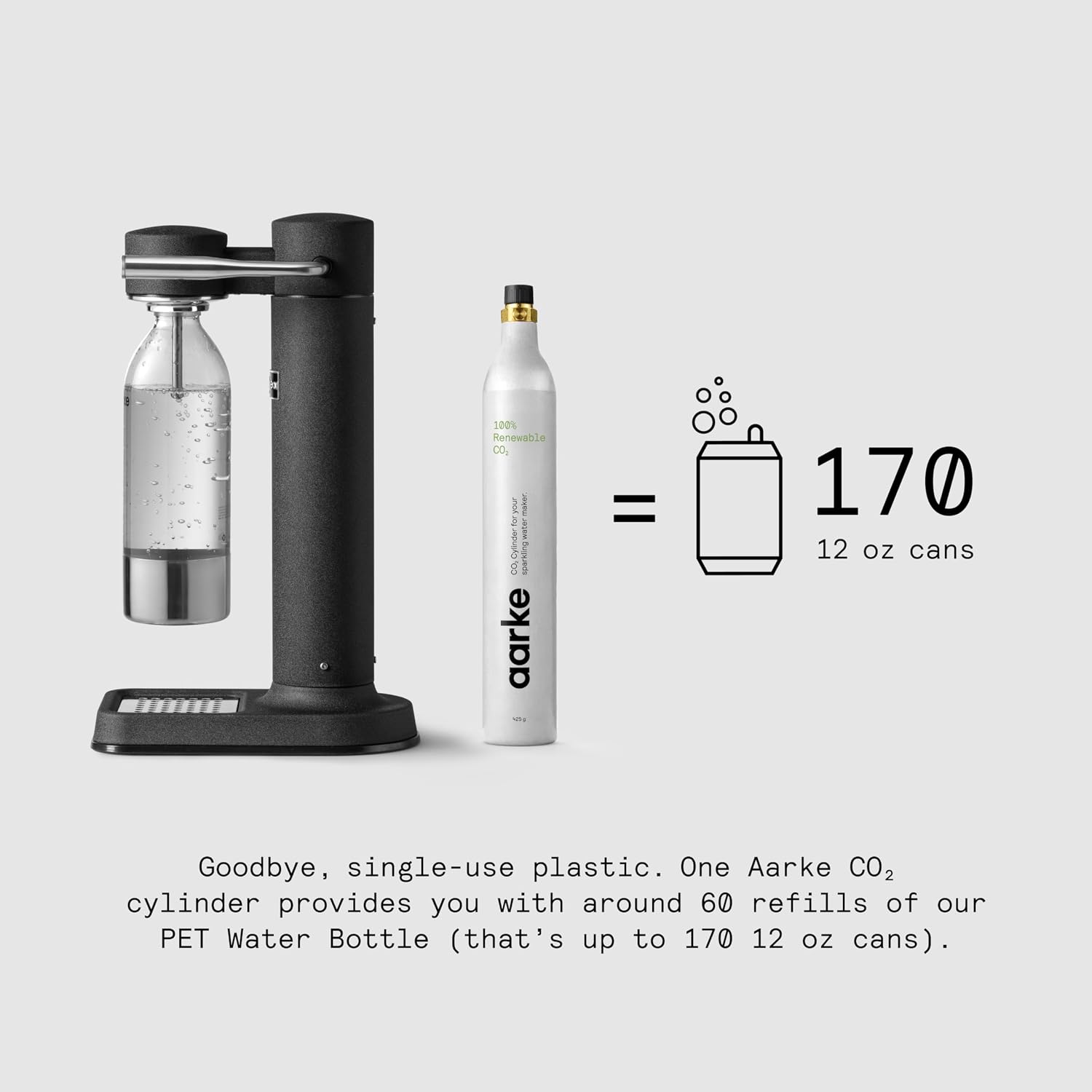 Aarke Carbonator 3 - Premium Sparkling Water Maker, Matte Black