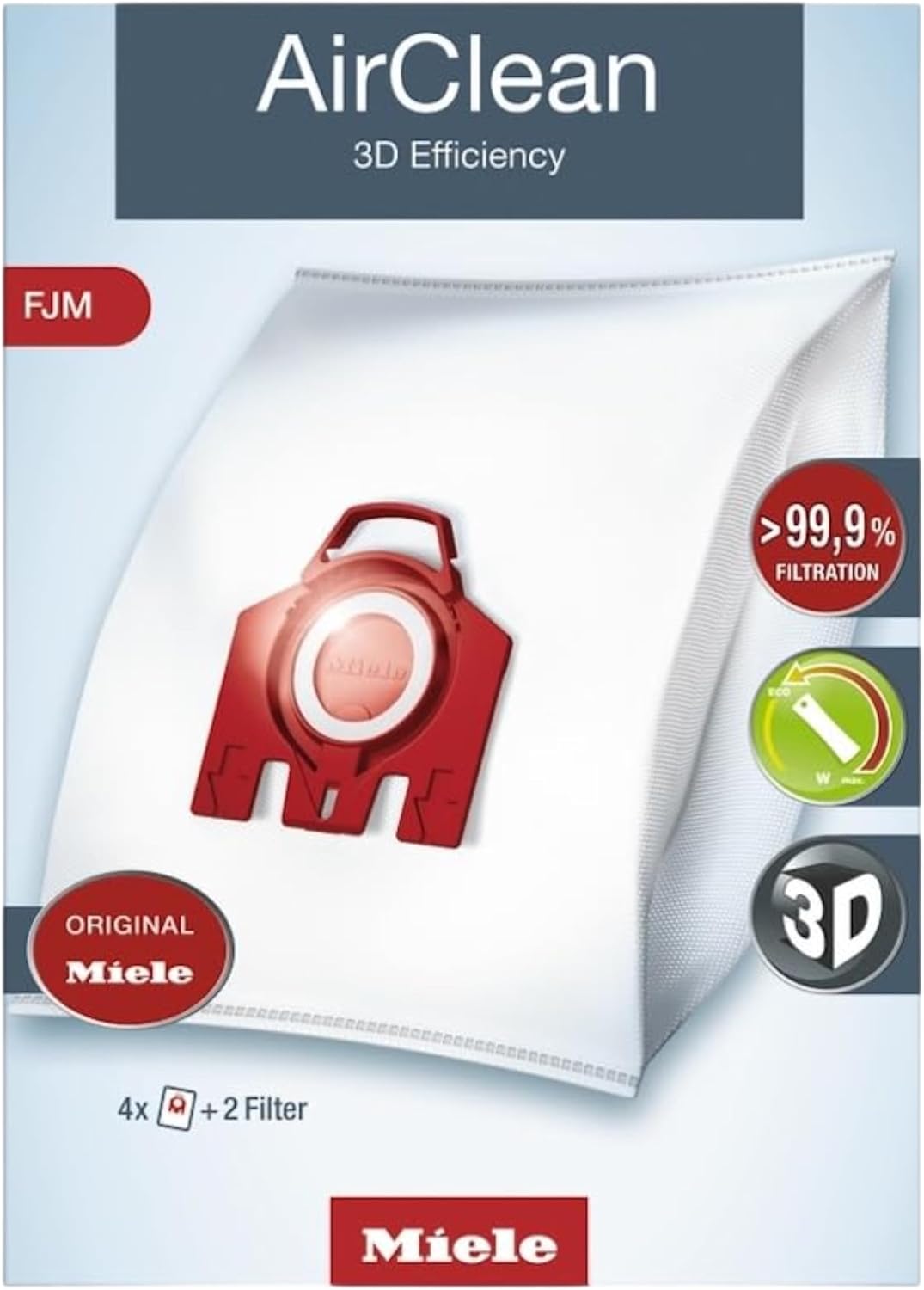 Miele FJM Vacuum Cleaner Bags, XL-Pack for Select Canister Vacuums