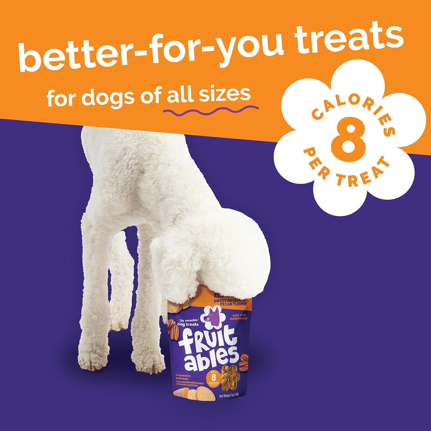 Fruitables Baked Dog Treats, Low Calorie Treats, Pumpkin & Banana, 7oz | Healthy Dog Treats, Training Treats, Crunchy Dog Biscuits, Limited Ingredient Recipe, Healthy Puppy Snacks, Made in USA