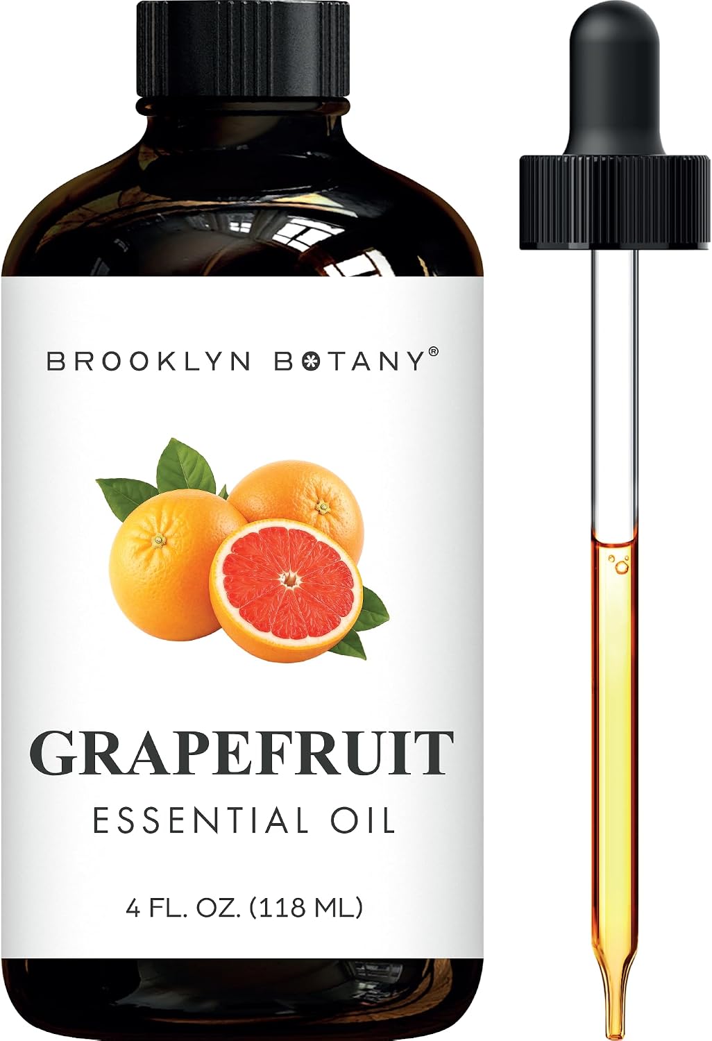 Brooklyn Botany Peppermint Essential Oil - Huge 4 Fl Oz - 100% Pure and Natural - Premium Grade with Dropper - for Aromatherapy and Diffuser