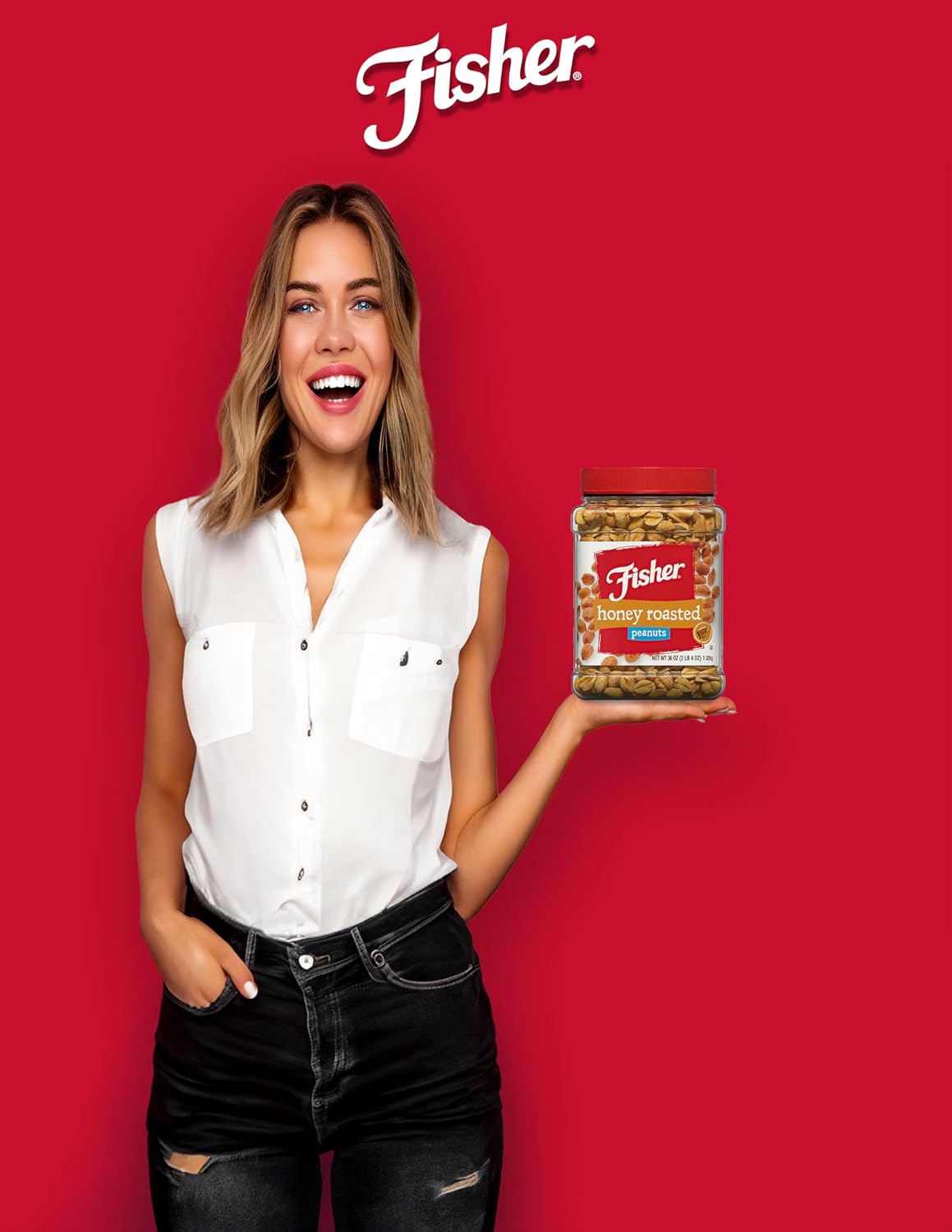 Fisher Snack Butter Toffee Peanuts, 42 Ounces (Pack of 1), No Artificial Colors or Flavors, 100% Recyclable