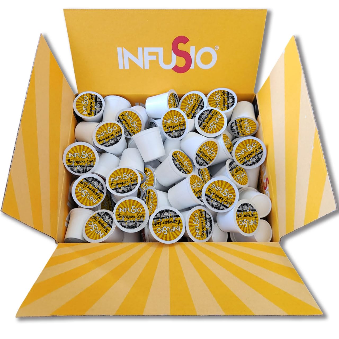 InfuSio Coffee Pods World Origins Variety Pack – 96 Count, 12 Blends Inspired by Colombia, Ethiopia, Kenya, Costa Rica & More, Medium & Dark Roast, Low Acid, Keurig Compatible
