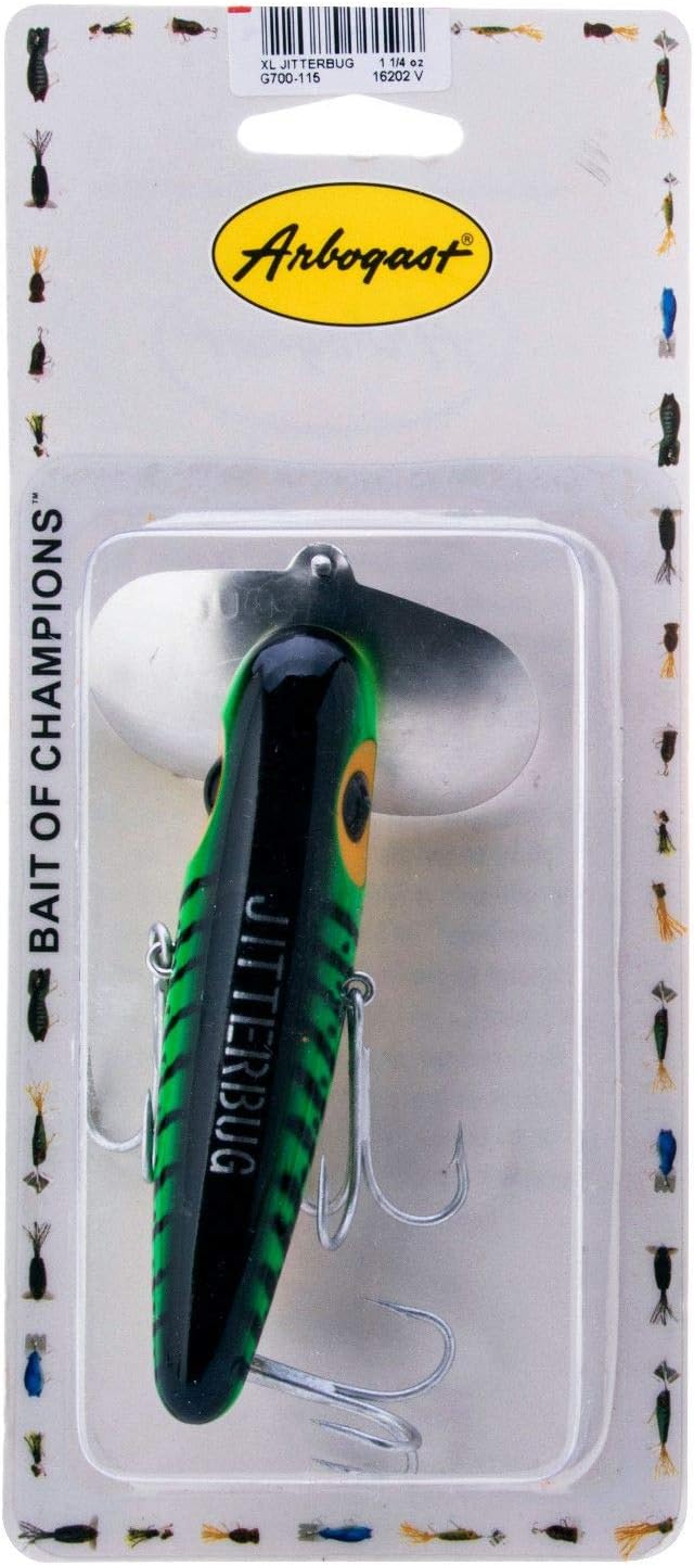 Arbogast Jitterbug Topwater Bass Fishing Lure - Excellent for Night Fishing