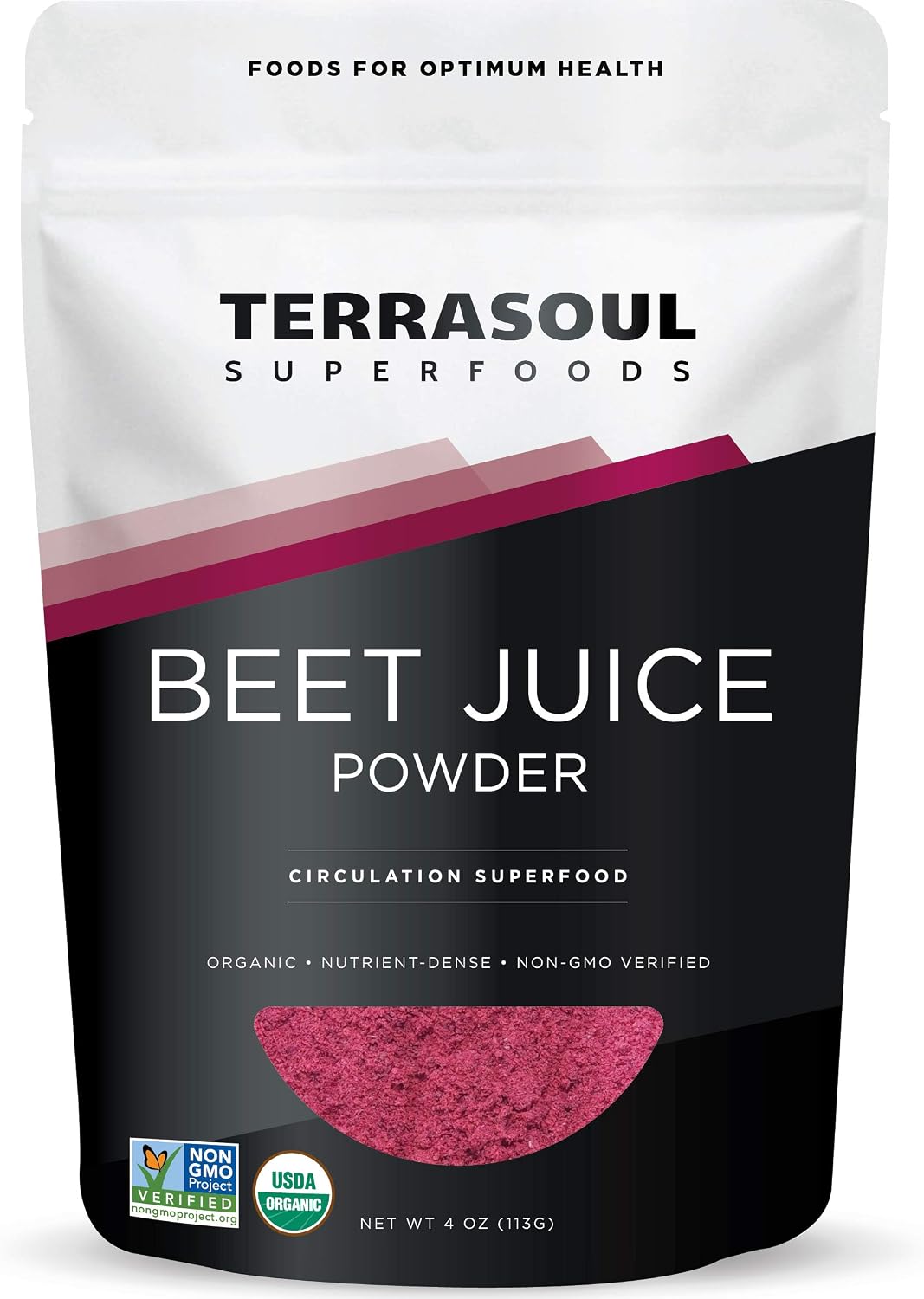 Terrasoul Superfoods Organic Beet Juice Powder, 4 Oz - Grown in USA | Concentrated Beet Juice Crystals | Energy & Stamina…