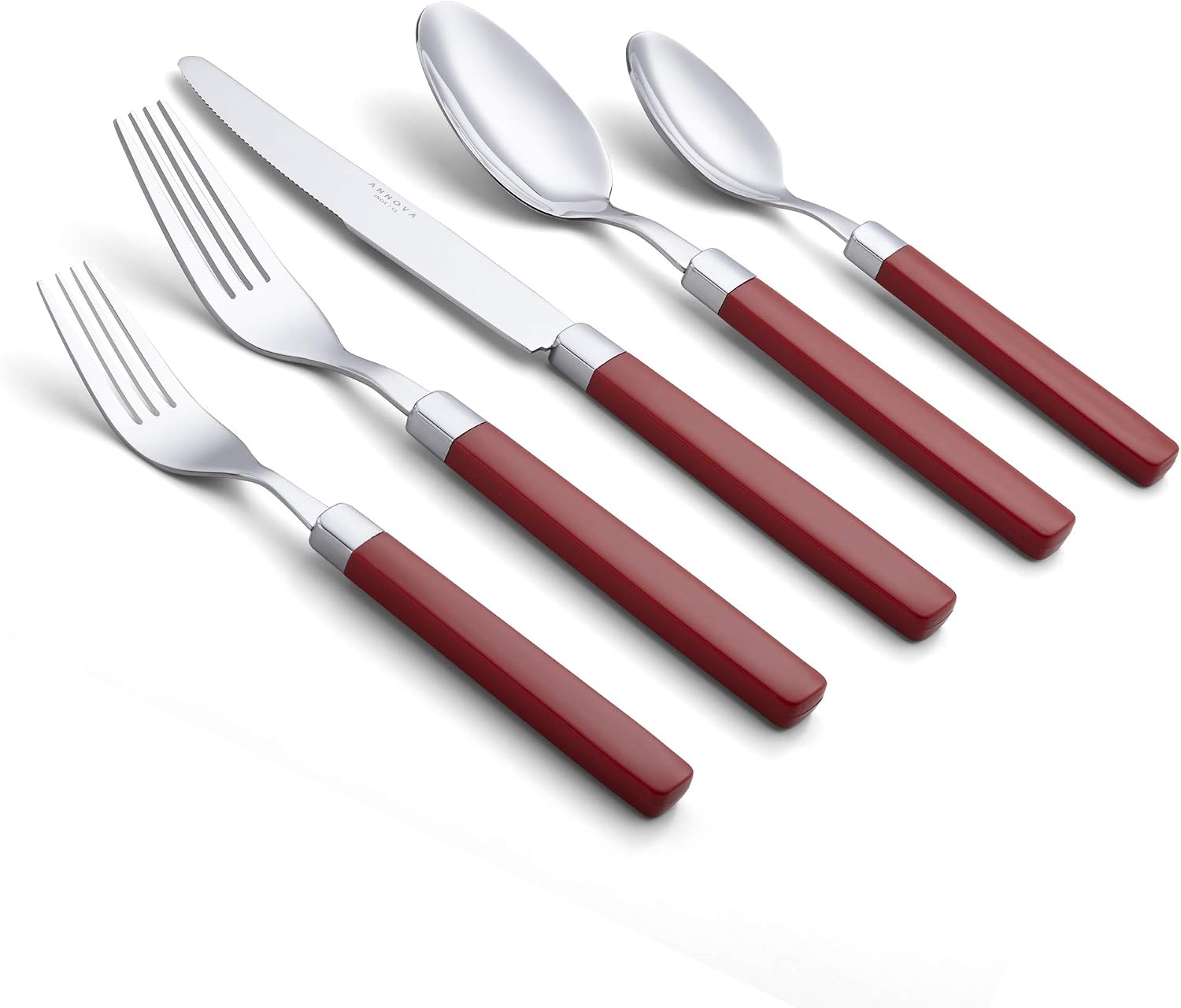 ANNOVA Silverware Set Stainless Steel Colorful Tableware Kitchen Flatware Set Utensils, Includes Dinner Knives, Forks, Spoons