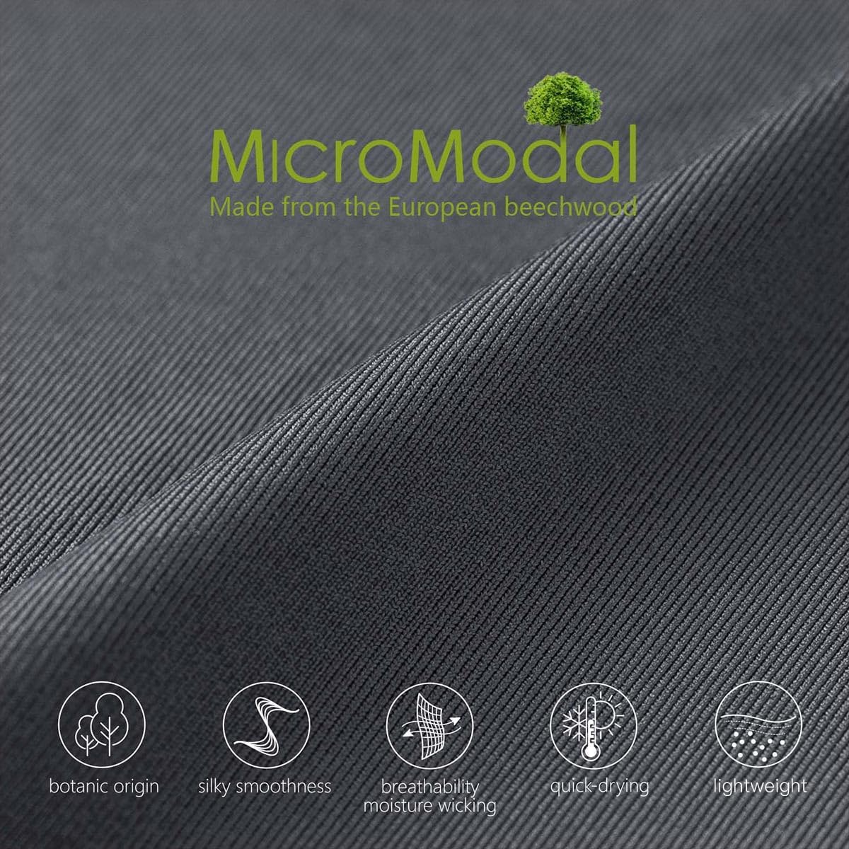 Men's Underwear Micro Modal 3 Pack Boxer Briefs Open Fly