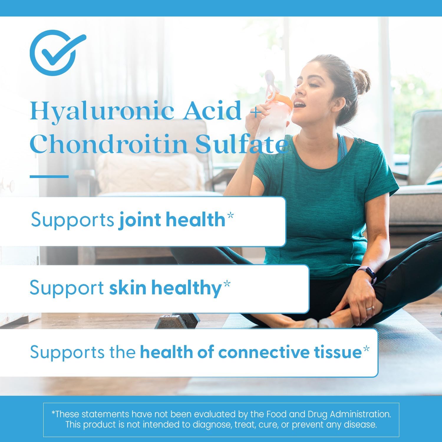 Doctor's Best Hyaluronic Acid with Chondroitin Sulfate, Featuring BioCell Collagen, Non-GMO, Gluten Free, Soy Free, Joint Support, 180 Count (Pack of 1)