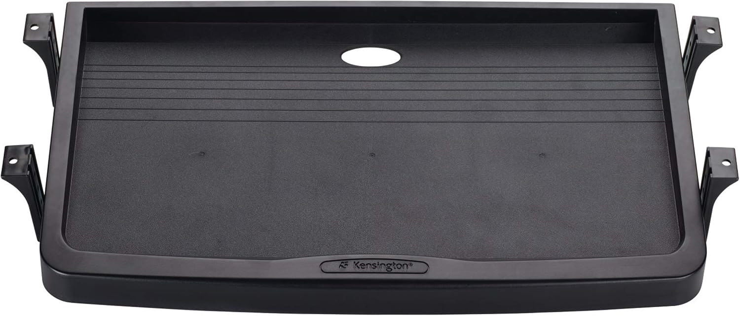 Kensington Underdesk Basic Keyboard Drawer (K60009US) , Black | Slide-out tray, frees up desk space, simple under-desk mounting