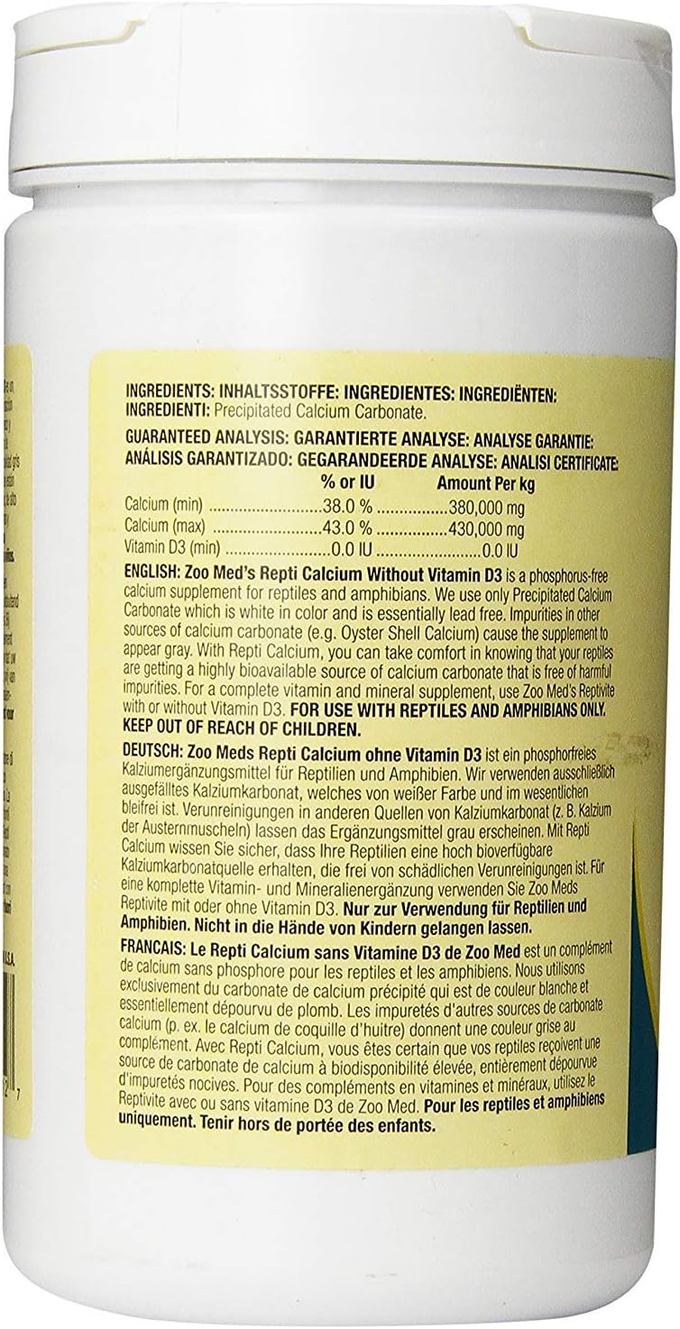 Zoo Med Reptile Calcium with Vitamin D3, 8-Ounce
