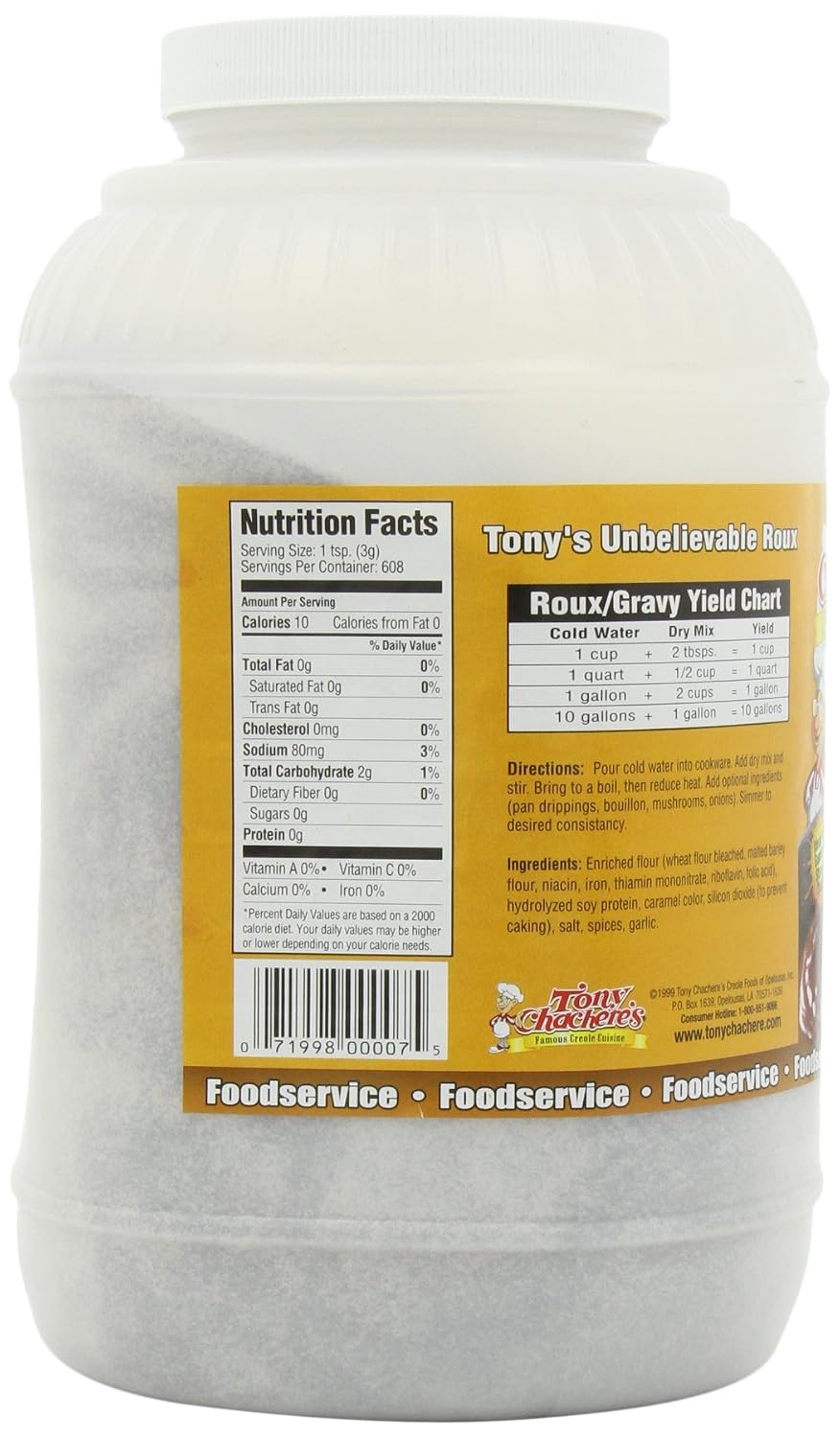 Tony Chachere's Instant Roux Mix | Start The Perfect Gumbo In A Fraction Of The Time (4 Pound)