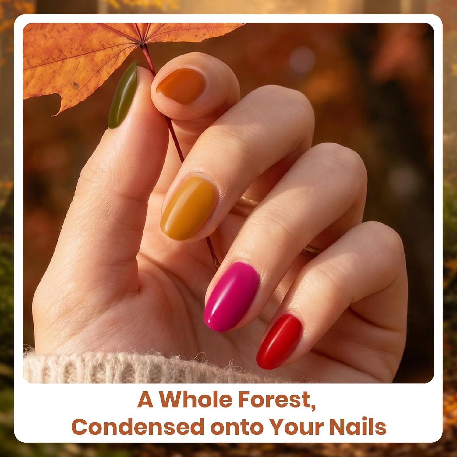 Beetles Green Gel Polish Set, 6 Colors Misty Forest Collection