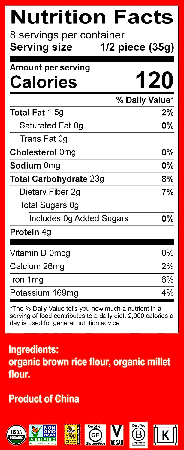 Lotus Foods Organic Millet and Brown Rice Ramen - 10 Oz Bag (Pack of 1) | Noodles, Gluten Free Instant Ramen Noodles, Vegan, Low Sodium, Made with Brown Rice Flour and Millet Flour