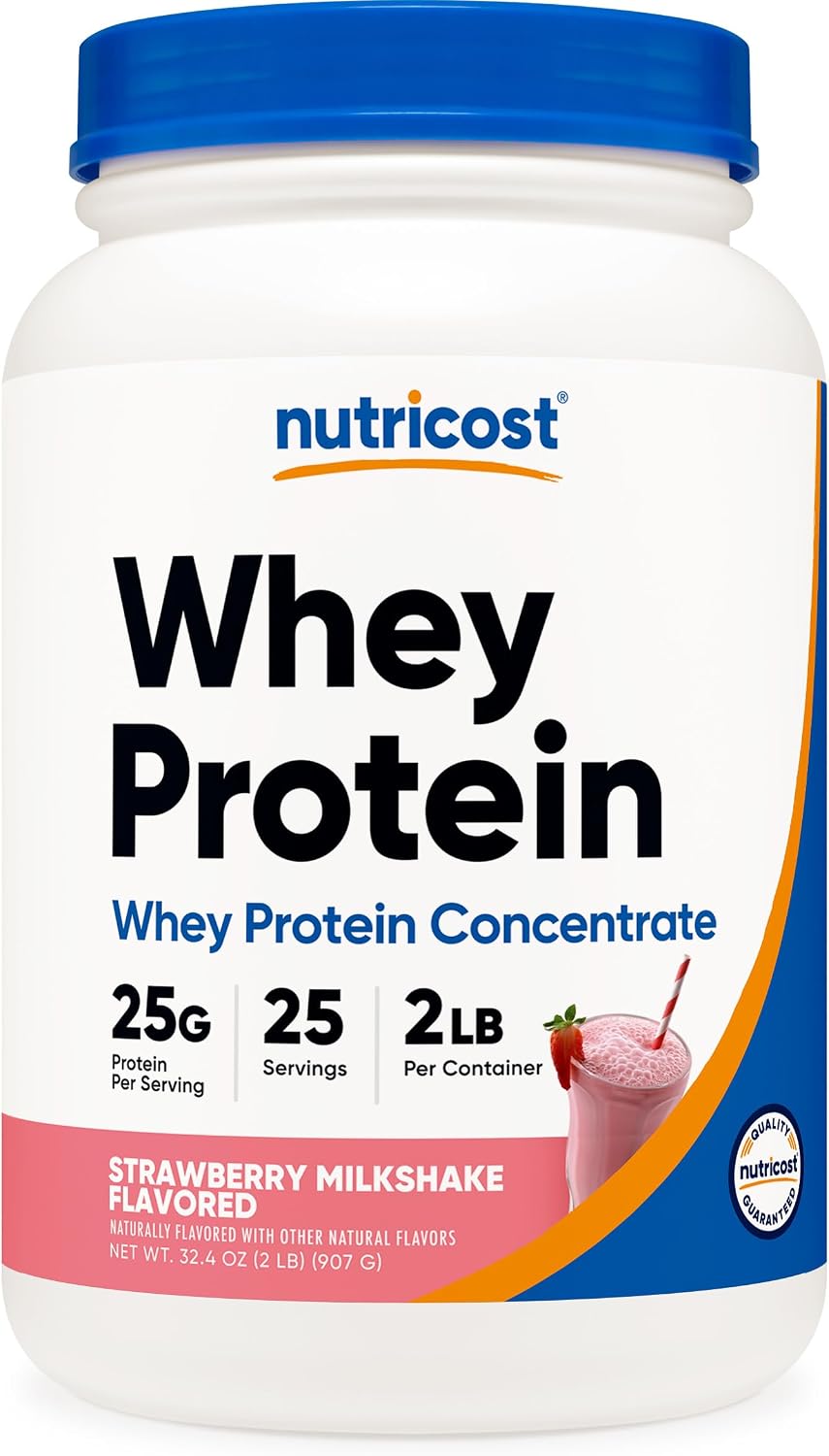 Nutricost Whey Protein Concentrate Powder (Unflavored) 2LBS, Gluten Free | GMO-Free