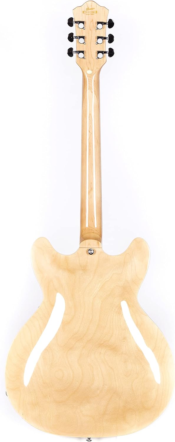 Grote Full Scale Electric Guitar Semi-Hollow Body Guitar Stainless Steel Frets (Vintage Sunburst)