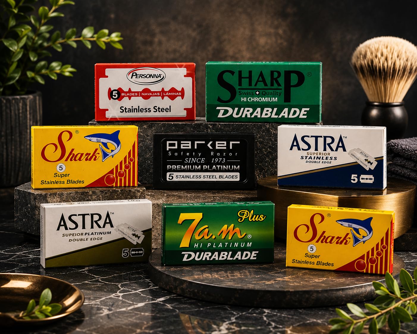 Double Edge Razor Blade/Safety Razor Blade Variety Pack 100 Blades for All Standard Double Edge Safety Razors | Several brands of blades in 1
