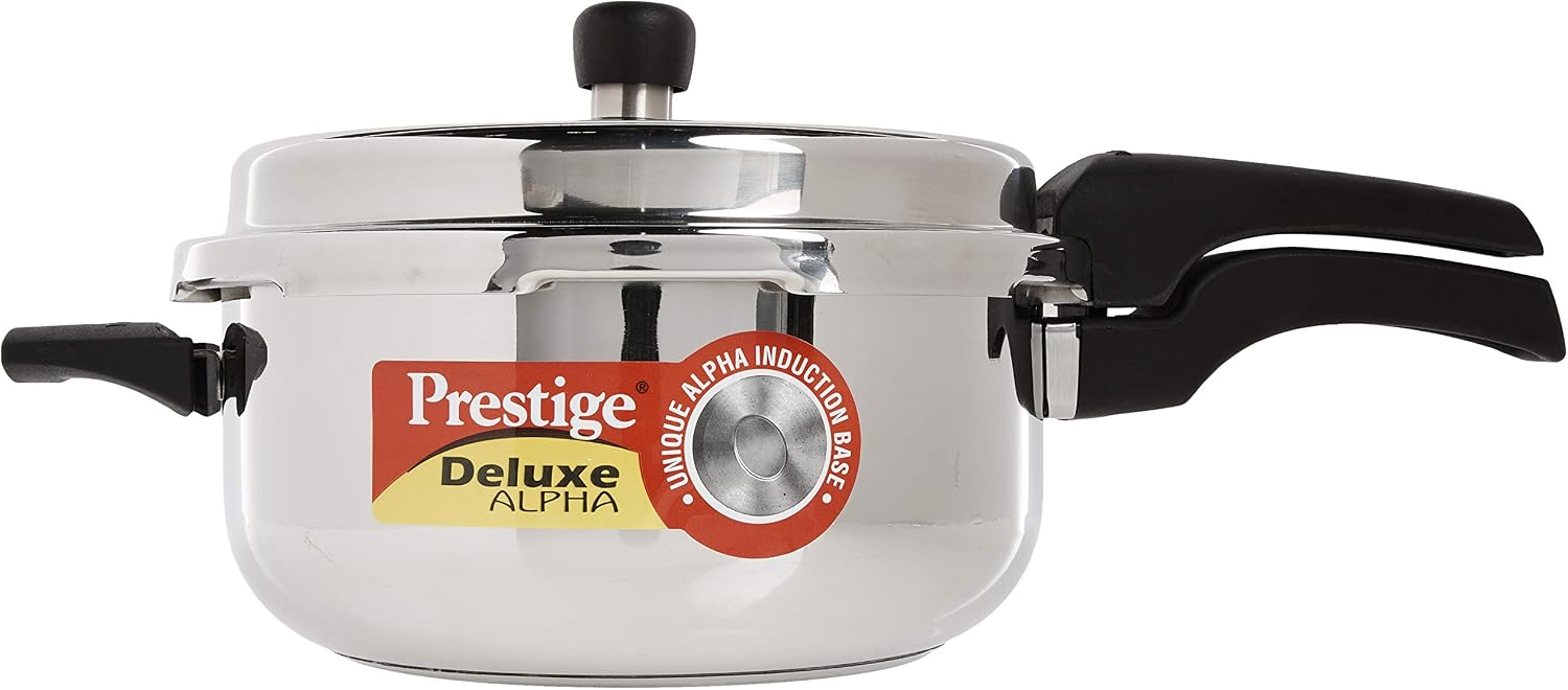 Prestige Deluxe Stainless Steel Deep Pressure Pan 5 liters