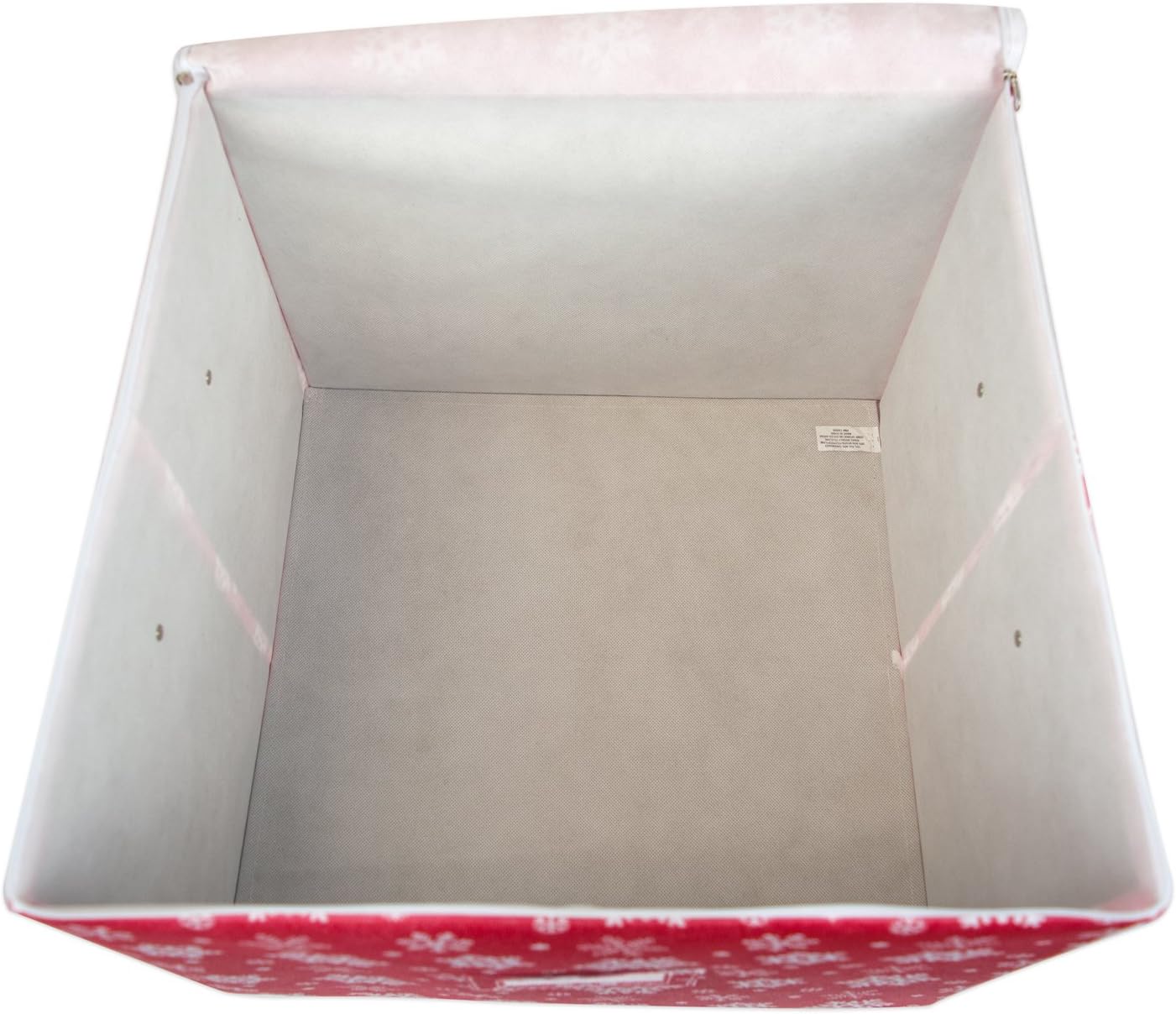 DII Christmas Storage Containers Collection Zippered with Dividers, Ornament; Large, 16x16x13, Snowflakes