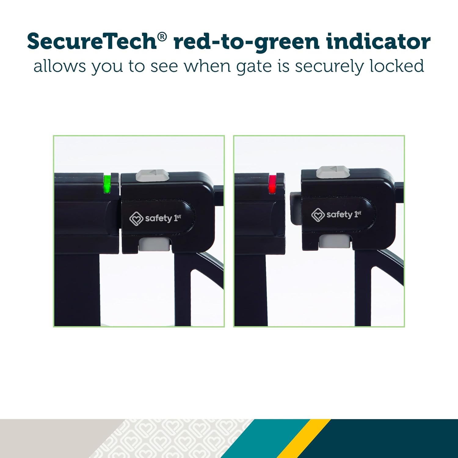 Safety 1st Easy Install Baby Gates for Doorways, Tall & Wide, Décor Easy Install, Pressure Mount Fastening, No Drilling