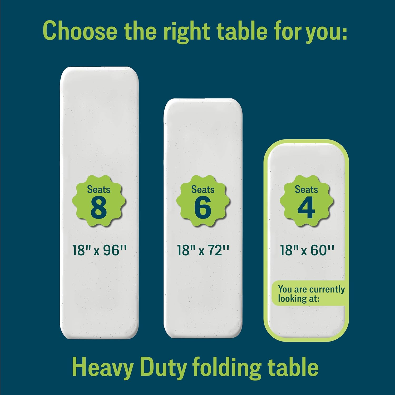 Seminar Folding Table by National Public Seating – 18x72 Portable, Heavy-Duty Foldable Table Indoor/Outdoor Table for Office, Conferences & Training Rooms – Lightweight & Durable, Speckled Gray