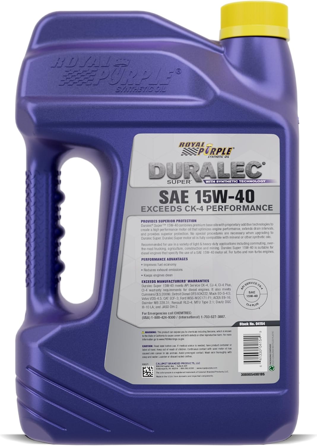 Royal Purple 04154 15W40 Oil, 1 Gallon (128 Ounces)