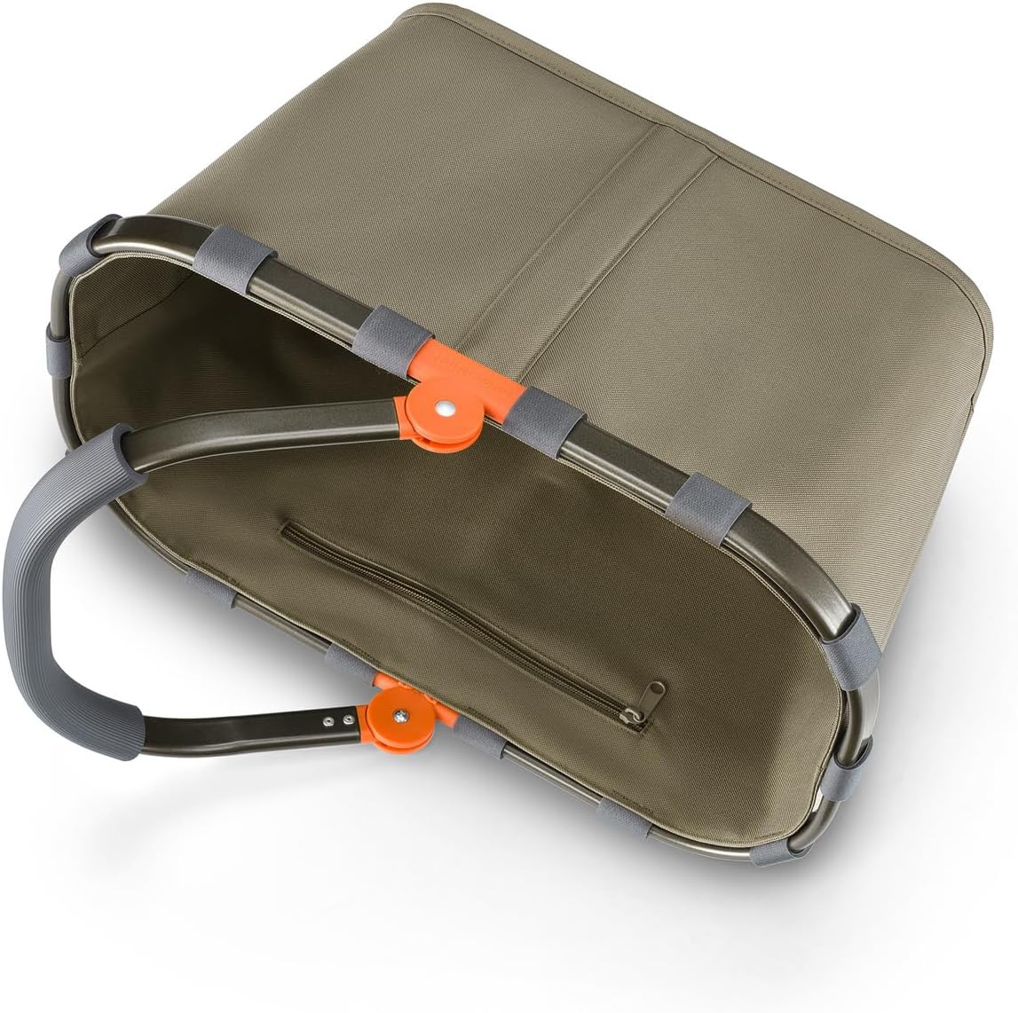 Reisenthel Carrybag Green Olive - Sturdy Shopping Basket With Lots Of Storage Space And Practical Inner Pocket - Elegant And Water-Repellent Design