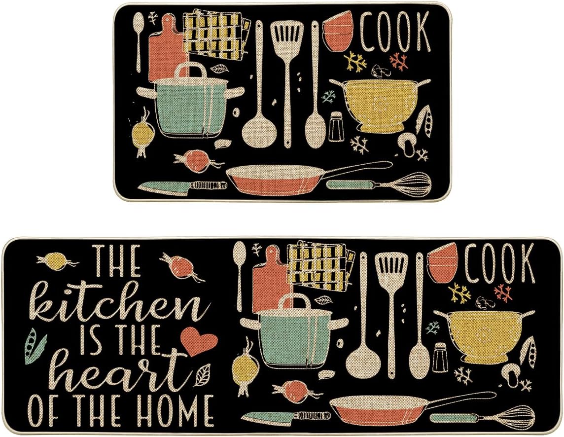 Artoid Mode The Kitchen is The Heart of The Home Kitchen Mats Set of 2
