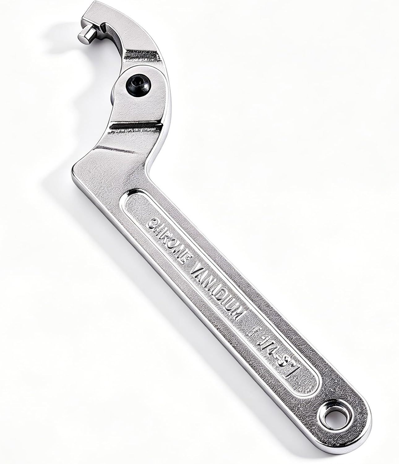Chrome Vanadium C Pin Spanner Adjustable Hook Wrench, Round Head 32-76mm