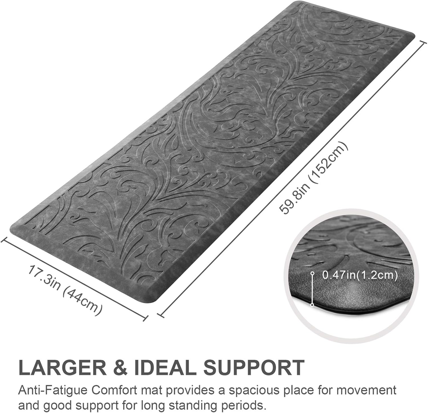 Kitchen Mat Cushioned Anti-Fatigue Comfort Standing Mat Rug for Home,Office