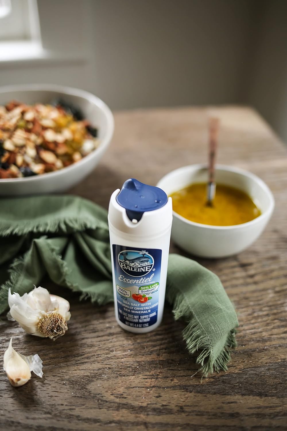 La Baleine Fine Sea Salt, Mediterranean Sea Salt, Shaker Bottle, Product of France, 4.4 Oz