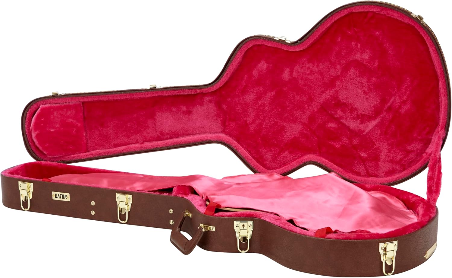 Gator Cases Deluxe Wood Case for SG Electric Guitars; Brown Exterior (GW-SG-BROWN)