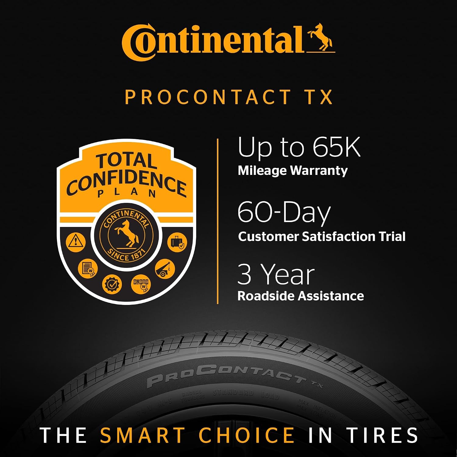 Continental Pro Contact TX Performance Radial Tire - 215/60R17 96H