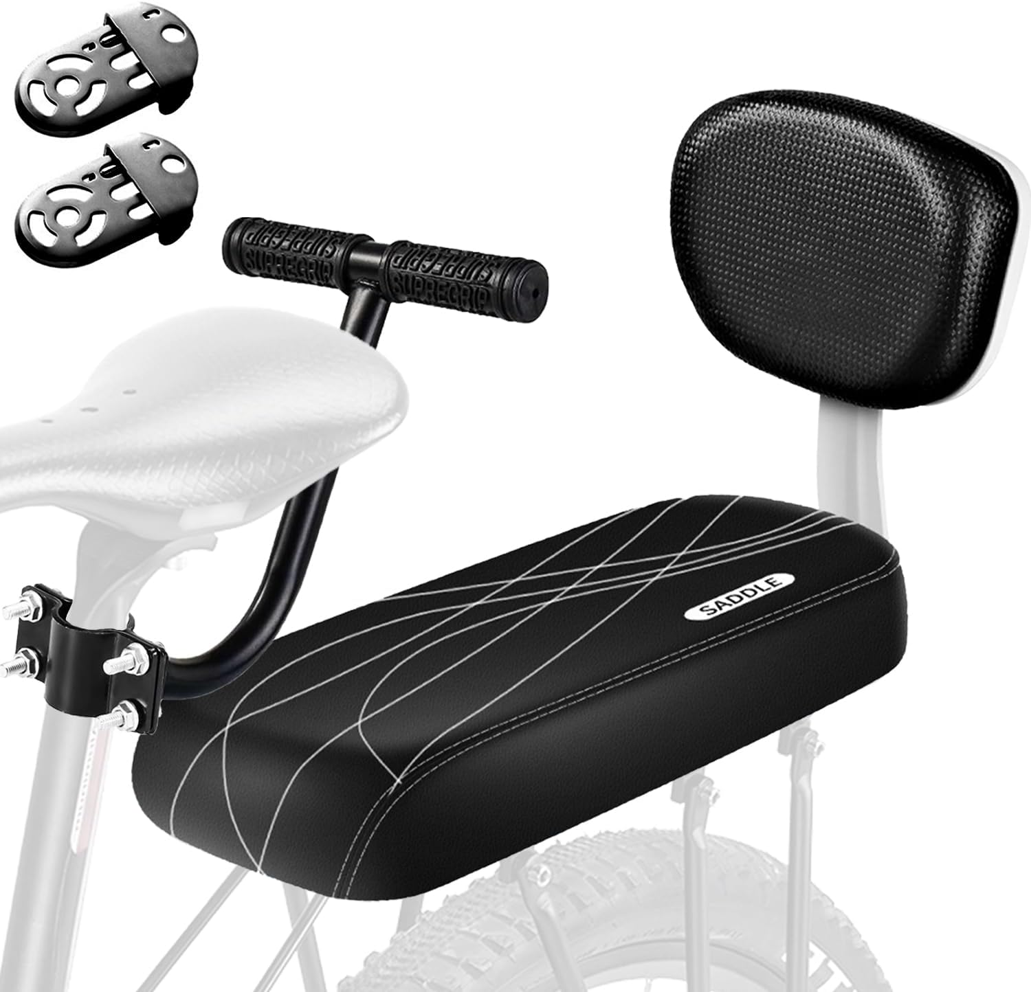 TOPCABIN Bicycle Manned Cushion Mountain Bike Back Shelf Seat Cushion Manned Comfortable Saddle Children Back Seat