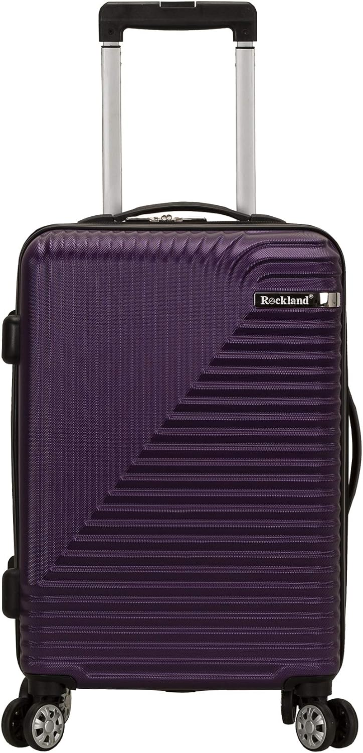 Rockland Star Trail Hardside 2 Piece Expandable Spinner Wheel Luggage Set, (20"/24"/28"), Champagne
