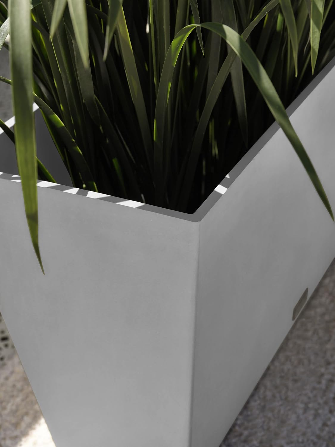 Veradek Pure Series Midori Planter - Wide Outdoor Planter | Made From Durable Plastic With Pre-Drilled Drainage Holes. Modern Porch/Patio Décor for Plants, Flowers and Herbs