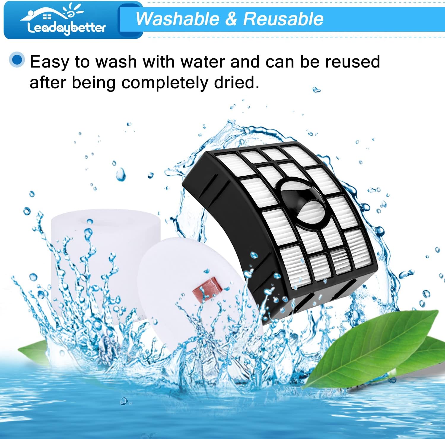 Leadaybetter NV752 AZ1002 Filter Replacement for Shark Rotator Powered