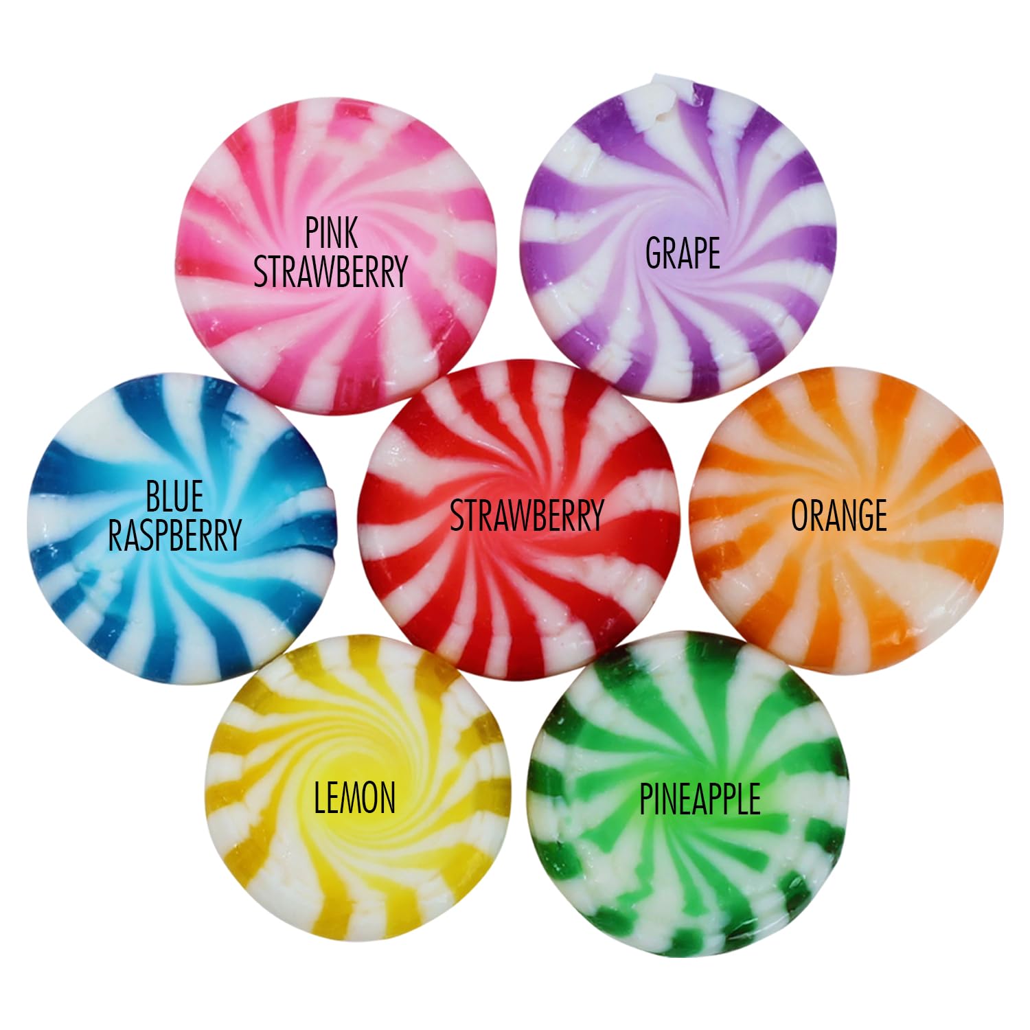 Assorted Fruit Balls Hard Candy, 4 lb Sour Variety, Office Candies | Approx. 520 Pcs, orange, lemon, grape, green apple and cherry sweets for offices, desks, classrooms
