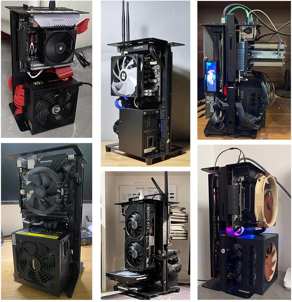PC Creative Assembly Frame Test Bench，DIY Computer Case PC Frame Desktop Chassis Rack Stand Open Air Testbench Fits ATX ITX M-ATX Motherboard (ITX)